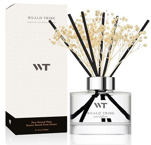 lot 21297 image: WEALD TRIBE Flower Reed Diffuser Set White Jasmine Scent, 5.1 fl oz
