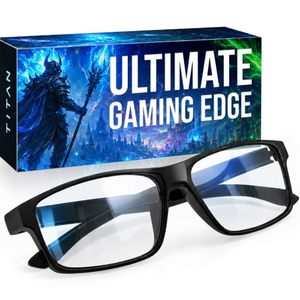 lot 21298 image: Titan Gaming Glasses, Blue Light Blocking, Night Driving Computer Protection
