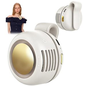 lot 21299 image: Portable Clip-On USB Rechargeable 360  Personal Fan, 3-Speed Bladeless