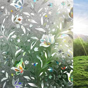 lot 21332 image: rabbitgoo Window Privacy Film, Stained Glass Cling, Tulip 17.5 x 78.7