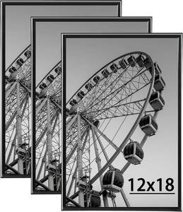 lot 21337 image: kennethan Poster Frame with Slide-In Strips, 12x18, 3-Pack (Black)