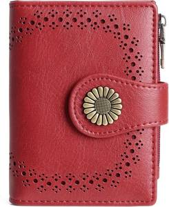 lot 21338 image: SENDEFN RFID Blocking Leather Bifold Wallet for Women with Zipper Coin Pocket
