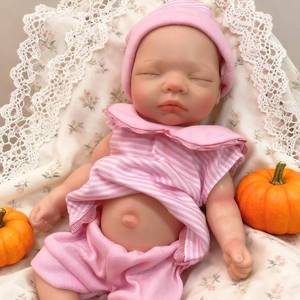 lot 21342 image: OtardDolls Silicone Baby Doll 10-Inch Silicone Lifelike Reborn