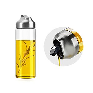 lot 21356 image: Aelga Olive Oil Dispenser Bottle - Glass with Stainless Steel Spout