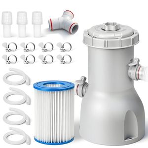 lot 21380 image: Pool Pump and Filter Above Ground, 800 GPH Filter for Pools