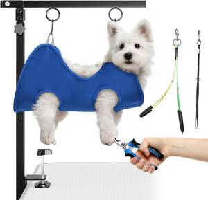 lot 21424 image: Dog Grooming Arm for Table, for Small Dogs, with Hammock & Haunch Holder
