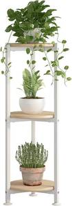 lot 21441 image: 3 Tier Plant Stand Indoor Corner Tall Round Shape Plant Shelf