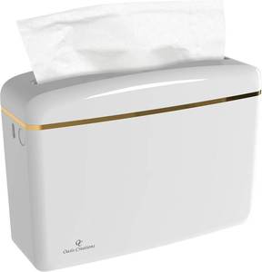 lot 21458 image: Oasis Creations Multifold Hand Towel Dispenser, Single Sheet, Glossy White