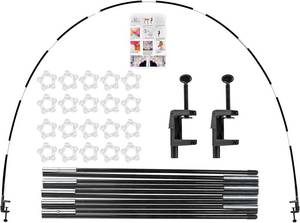 lot 21459 image: Voircoloria 13ft Table Balloon Arch Stand Frame for Party Decorations,Black