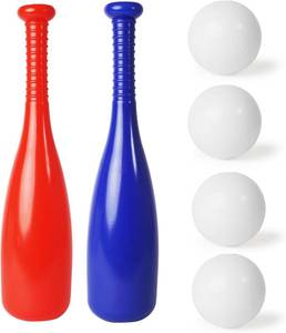 lot 21470 image: Boley 6-Piece Toy Baseball Set for Kids, 2 Bats (15) and 4 Balls