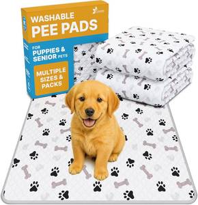 lot 21472 image: GREEN LIFESTYLE Washable Dog Pee Pads - Waterproof Reusable Training Pads