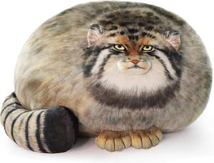 lot 21473 image: Steppe Cat Pillow, Pallass Cat Plush Stuffed Animal Toy Small(12 in)