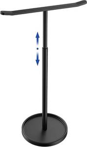lot 21474 image: STWWO Hand Towel Holder, Height Adjustable 12.4-16.7 Towel Stand, Black