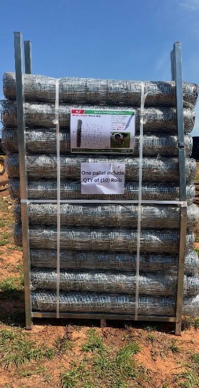 lot 8026 image: Unused KJ Metal Galvanized Field Fence Roll 4x100ft (K1230) - One Roll Only In This Lot