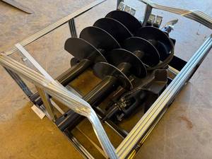 lot 9011 image: Unused JCT Skid Steer Hydraulic Auger Drive & Bits