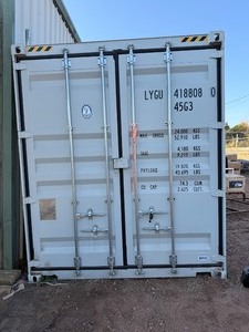 lot 9101 image: First Use 40ft High Cube Multi-Door Container (LYGU4188080) 4 sets of doors on the side and 1 set on rear