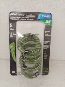 lot 19761 image: Shakespeare Ballistic Twist .080 Pre-Measured Trimmer Line (5-Pack)