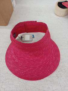 lot 19770 image: San Diego Hat Co. Pink Straw Visor