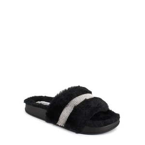 lot 19772 image: Portland Fuzzy Slide Slippers - Assorted Colors 3 Pack