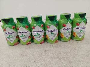 lot 19784 image: Vitafusion B12 Extra Strength & D3 Gummy Vitamins Bundle 6 Pack