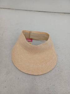 lot 19797 image: Straw Visor Hat with Adjustable Band
