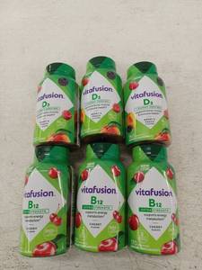 lot 19800 image: Vitafusion Gummy Vitamins Lot - D3 & B12 Supplements, 3 Pack Each