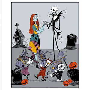 lot 19836 image: Disney Nightmare Before Christmas TwinFull Plush Blanket