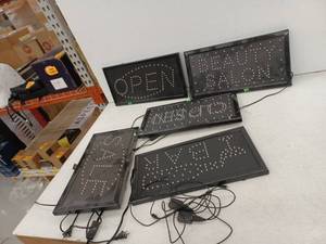 lot 19837 image: Miscellaneous Lot Of LED Wall Decor Signs