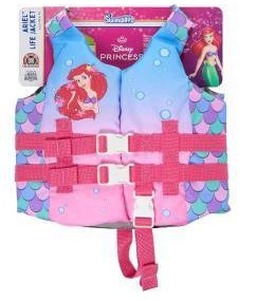 lot 19865 image: SwimWays Disney Princess Ariel Life Jacket, 33-55 lbs