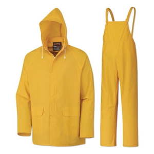lot 19929 image: Pioneer 3-Piece Yellow Rain Suit Jacket Bib Overalls