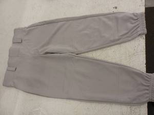 lot 19936 image: Youth Baseball Pants Gray w Elastic Cuffs YM
