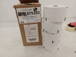 lot 19959 image: Controltek 575293 Diebold Receipt Roll Thermal 3.15x1000ft 4 Pack