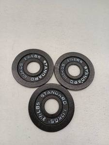 lot 19962 image: Standard Iron Weight Plates 2.5 LBS (Set of 3)