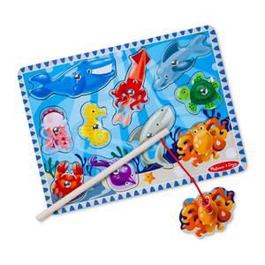 lot 19982 image: Melissa & Doug Magnetic Wooden Fishing Game Puzzle 10pc