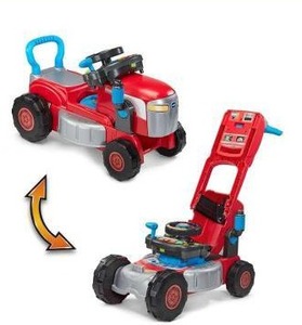 lot 19984 image: VTech Get Growing 2 In 1 Tractor & Mower Ride-On Toy