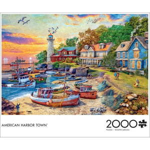 lot 19985 image: Buffalo Games 2000-Piece American Harbor Jigsaw Puzzle
