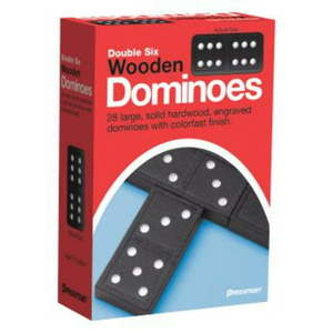 lot 19989 image: Pressman Double Six Wooden Dominoes