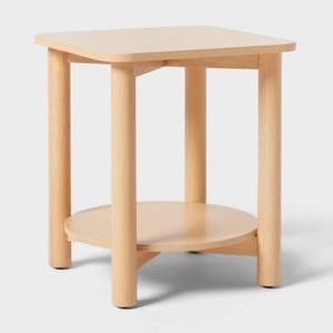 lot 131 image: Natural Wood Kids Nightstand - Pillowfort - Retail $125