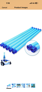 lot 162 image: Zodiac 5-Pack 39-in Twist-Lock Replacement Pool Hose for MX6MX8X7T3T5Fits Baracuda MX6MX8X7T3T5, R0527700, 5x39in hoses, twist-lock connectors, easy install - Retail $45