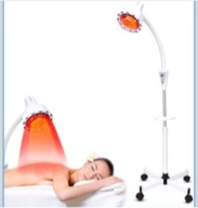 lot 196 image: LHCYLDQ Infrared Light,275W Red Near Infrared Heat Lamp for Relieve Joint Pain and Muscle Aches,Adjustable Red Light Standing Lamp Set��White�� - Retail $0