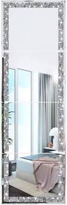 lot 226 image: Meetart Full Length Mirror Tiles, Crystal Crush Diamond Body Wall Mirror, 14x11 4PCS Glass Frameless Make Up for Home Decor, Room and Wall Decor - Retail $60