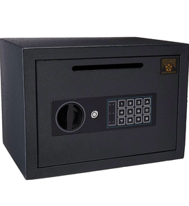 lot 250 image: Electronic Safe Deposit Box - Drop Safe with Digital Keypad and 2 Manual Override Keys for Business Cash Drops or Home Safety by Paragon Safes - Retail $78