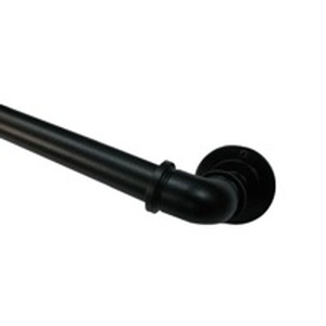 lot 279 image: 66-120 Wraparound Pipe Curtain Rod MatteBlack - Threshold - Retail $0