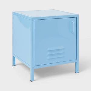 lot 300 image: Blue Metal Locker Kids Nightstand - Pillowfort - Retail $100