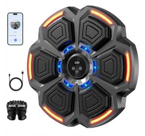 lot 547 image: LOLBOX Music Boxing Machine for Adults Kids,Smart Boxing Pad Training Machine,Wall Target Punching Workout for Kids,Reflex Training Suitable for Home,Office,Gym,Fun Fitness Equipment - Retail $90