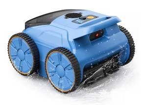 lot 549 image: Cordless Robotic Pool Cleaner, 180 Mins Runtime Self-Parking Pool Vacuum for Above Ground Pools, Wall Climbing Automatic Pool Robot - NOT Suitable for Pools with Sharp StepsRaised Drains - Retail $180