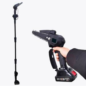 lot 554 image: Cordless Pole Saw Trimmer with Extension Pole, 2-in-1 Electric Pole Chainsaw, 6 Inch Multifunctional High Branch Saw, Comfortable Grip for Limb Pruning, Tree Trimming & Outdoor Landscaping - Retail $52