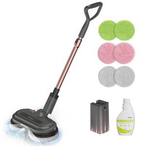 lot 583 image: Cordless Electric Mop, Electric Floor Cleaner with Floor Cleaning Solution - Retail $120