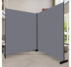lot 590 image: Room Divider Folding Privacy Screens, 6FT Tall Divider for Room SeparationFreestanding Room Partitons and Dividers, Indoor Room Dividers Panel with Fabric, Wall Divider Screen for Bedroom, 142Wide - Retail $66