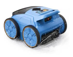 lot 624 image: Appears Pre Owned Cordless Robotic Pool Cleaner, 180 Mins Runtime Self-Parking Pool Vacuum for Above Ground Pools, Wall Climbing Automatic Pool Robot - NOT Suitable for Pools with Sharp StepsRaised Drains - Retail $166